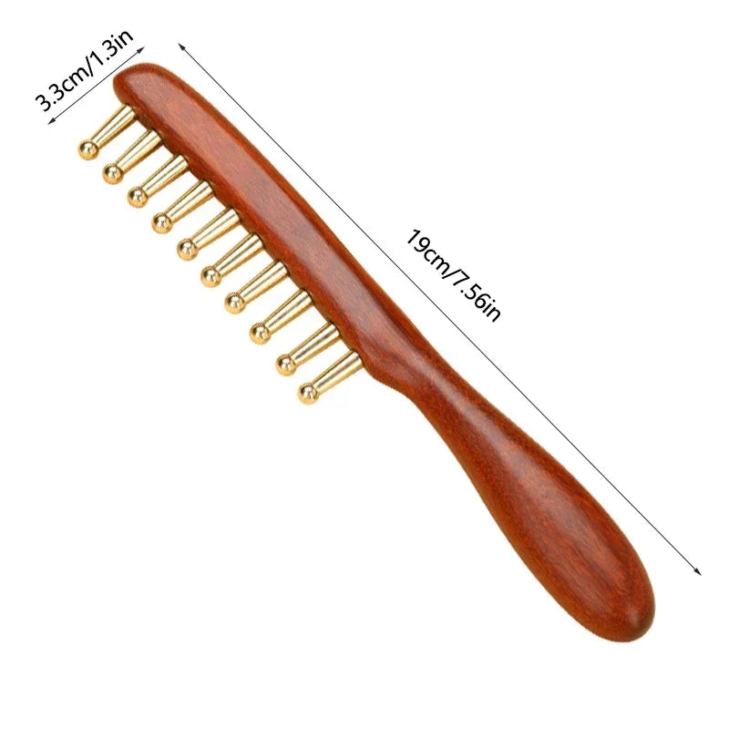 Wood Meridian Comb & Massage Board – Hair Detangling & Scalp Scalp Massage Comb PLUSH Comb No plug