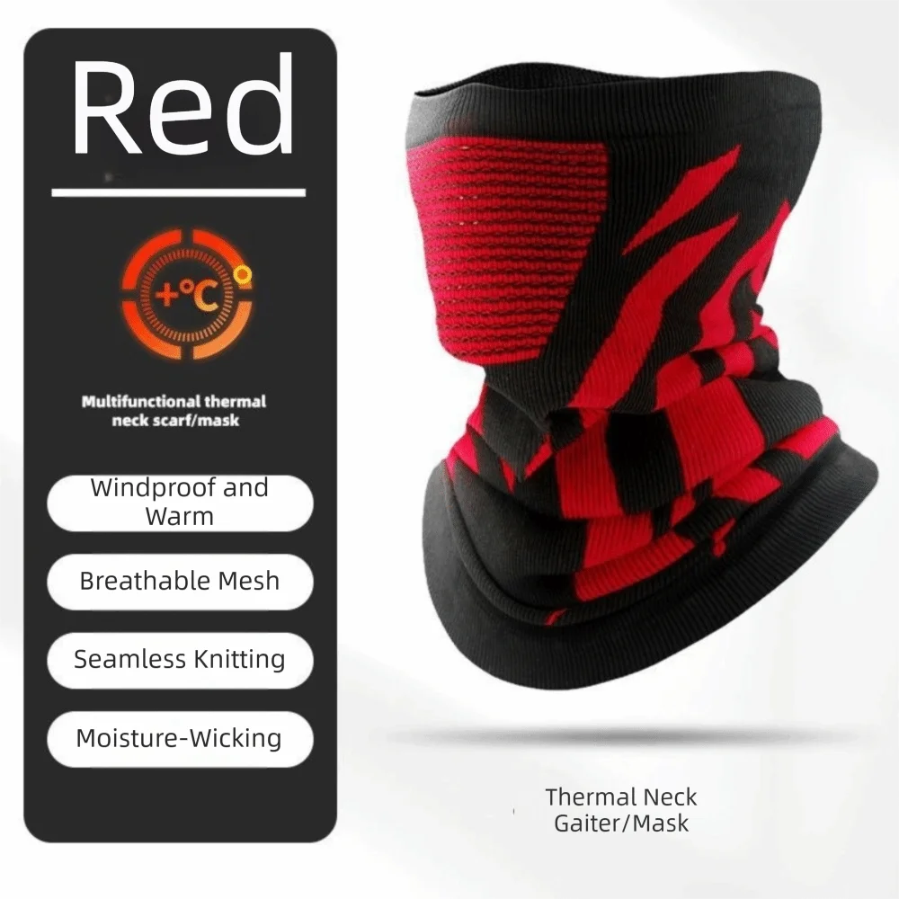 Windproof Thermal Balaclava Cycling Mask & Neck Warmer Balaclava Cycling Mask PLUSH Red