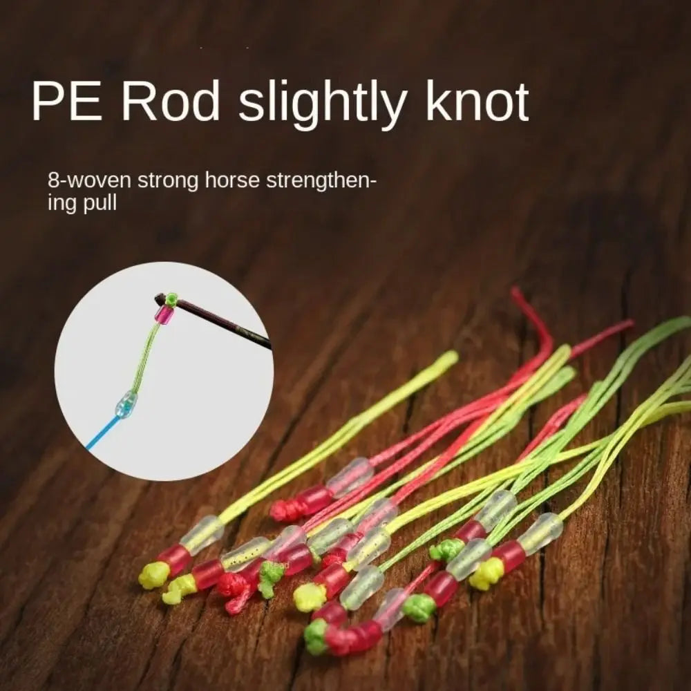 50pcs PE Fly Fishing Loop Connectors Pole Tip – Sizes 2#–12# Fishing Line Connectors PLUSH