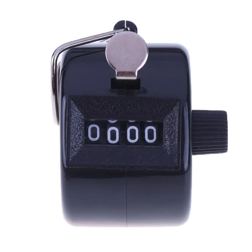 4-Digit Metal Hand Tally Counter – Manual Clicker Counter Manual Tally Counter PLUSH black