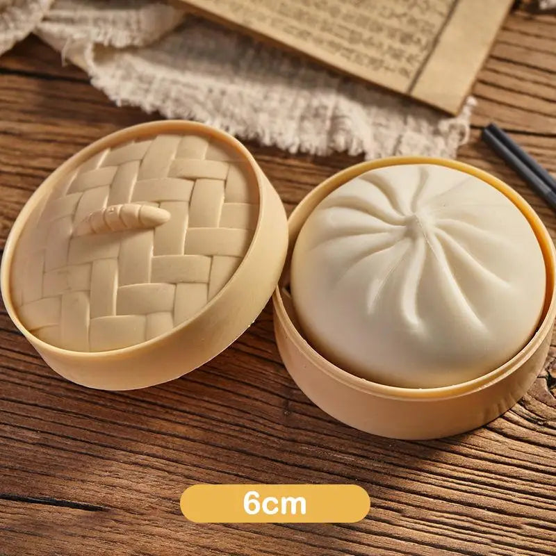 Steamed Bun Squishy Fidget Toy – Soft Squeeze Ball for Kids Squishy Fidget Toy PLUSH 6cm