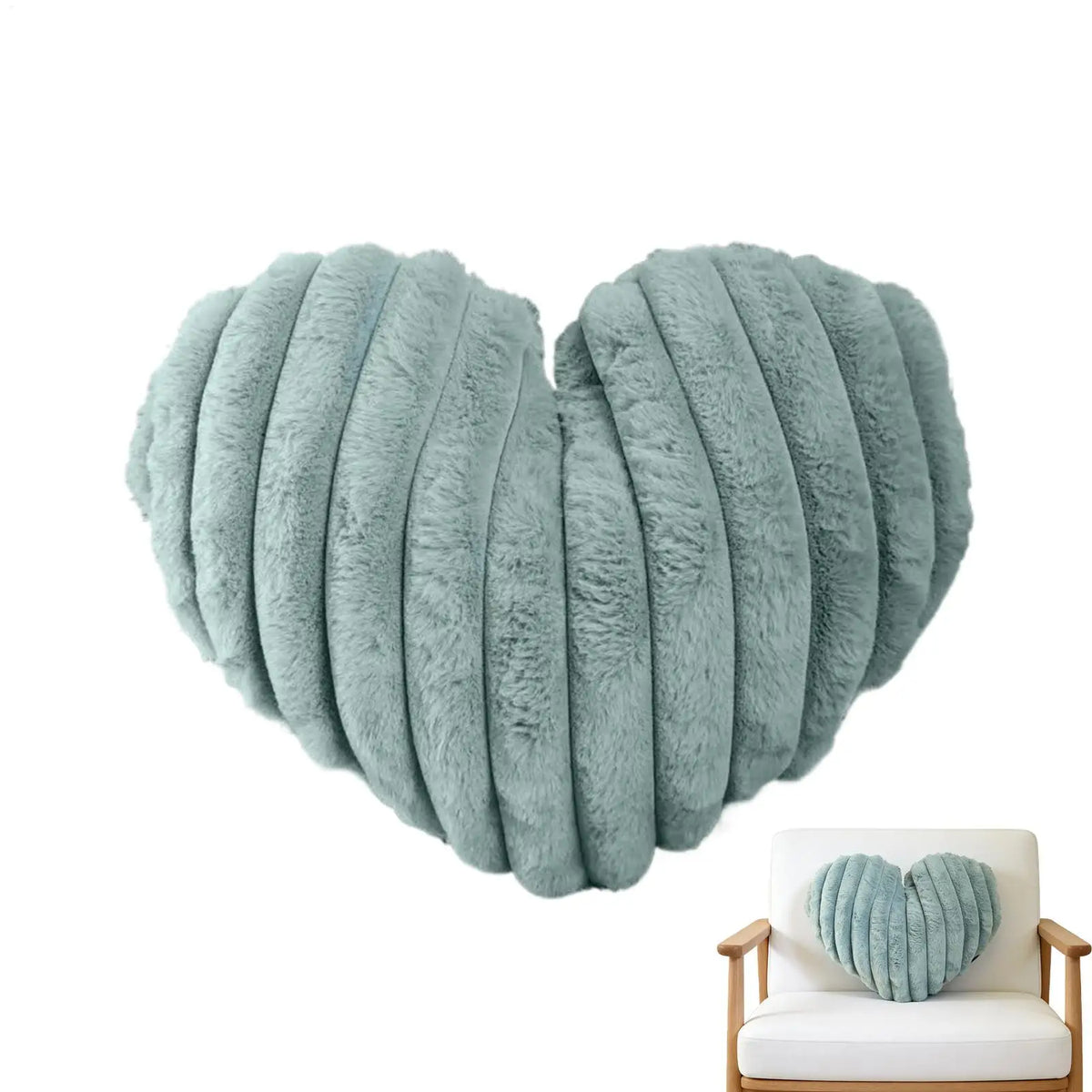 Heart-Shaped Plush Throw Pillow – Cute Sofa & Decor Cushion Plush Throw Pillow PLUSH