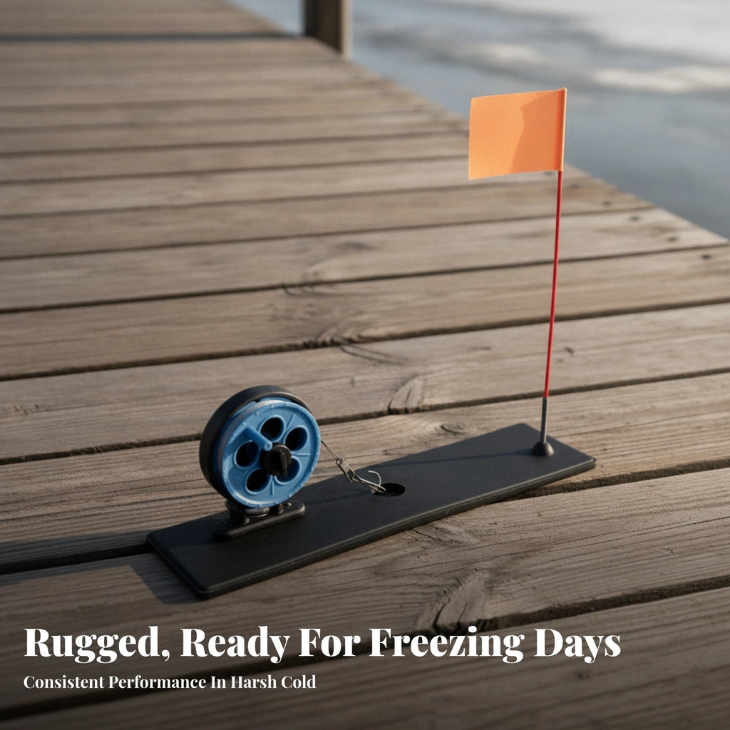 Portable Ice Fishing Rig with High-Visibility Flag Indicator Ice Fishing Rig PLUSH