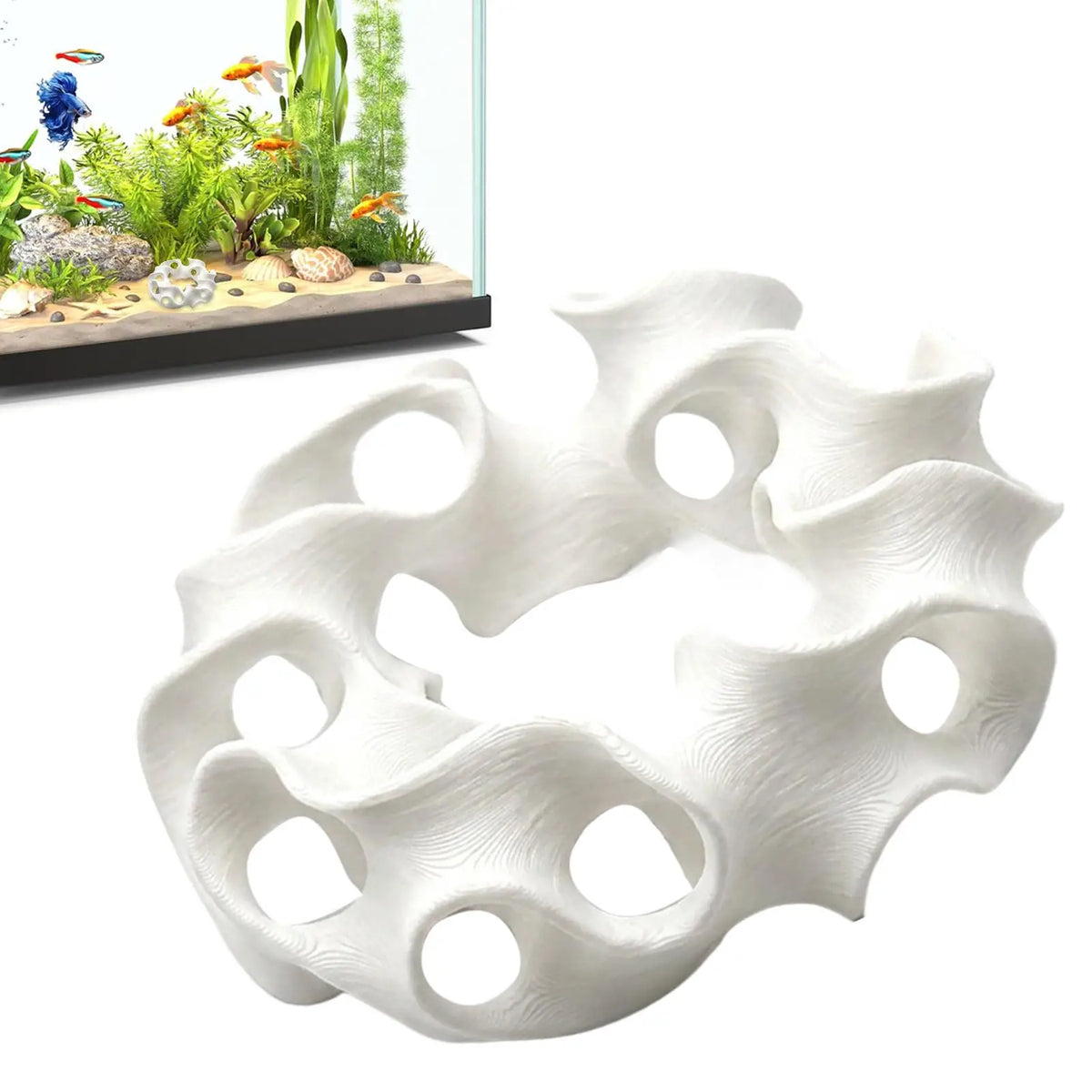 Betta Hammock & Shrimp Cave – 3D Printed Aquarium Decor Aquarium Decor PLUSH