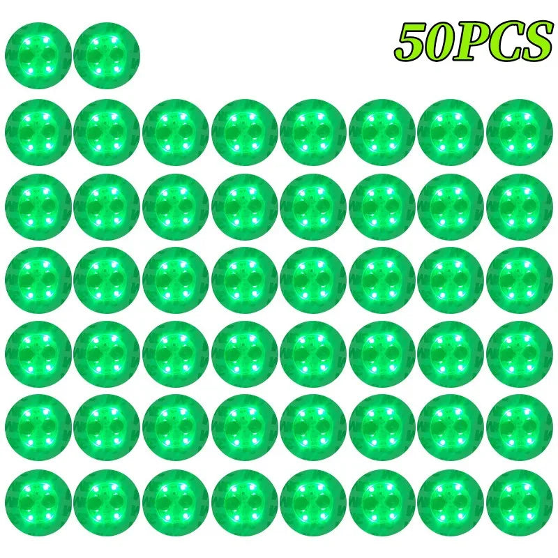 LED Luminous Bottle Coasters 6cm – Party Bar Wedding Decor LED Party Coaster PLUSH 50Pcs Green 6cm
