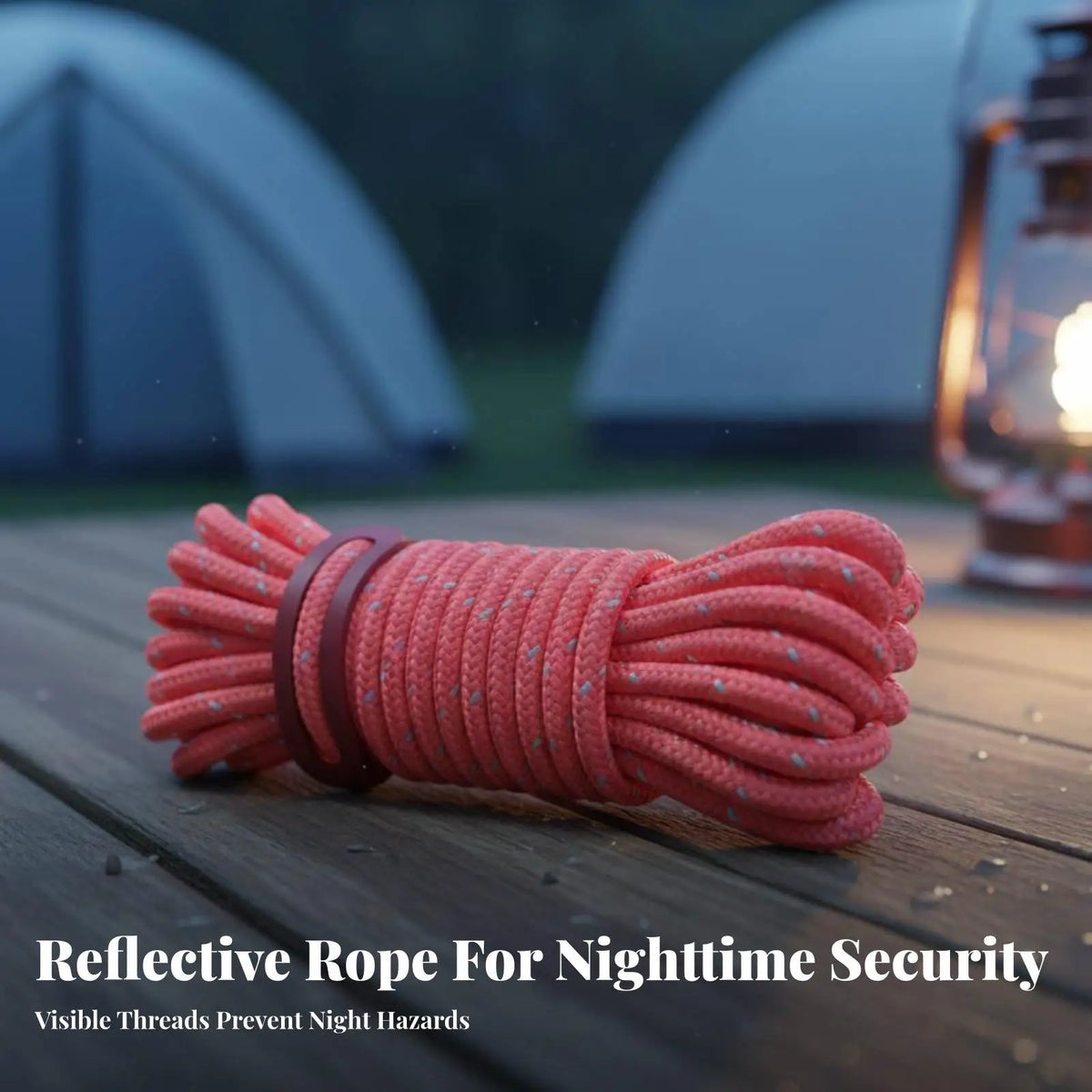 4M Reflective Tent Rope with Tensioner | Camping Guy Line Camping Tent Rope PLUSH