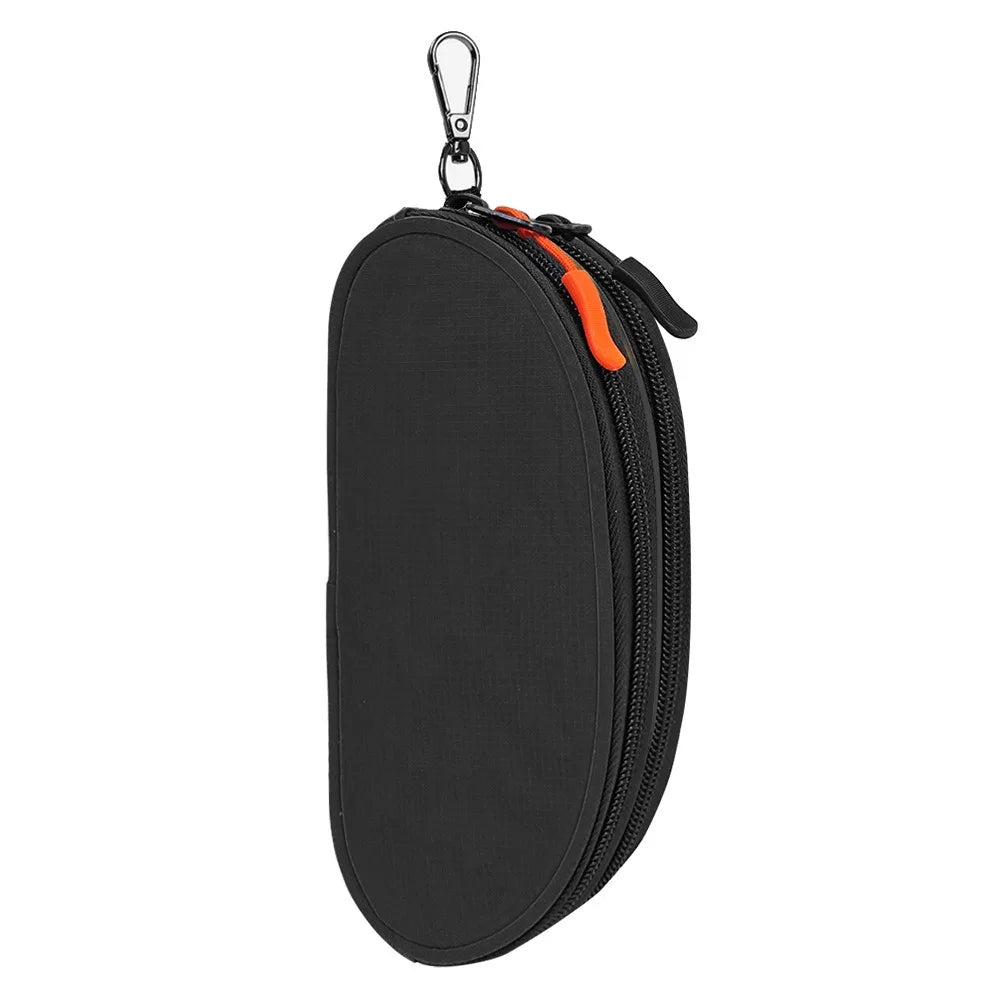 Double-Layer Eyewear Organizer Bag with Key Ring – 2 Slots Eyewear Organizer Bag PLUSH Black