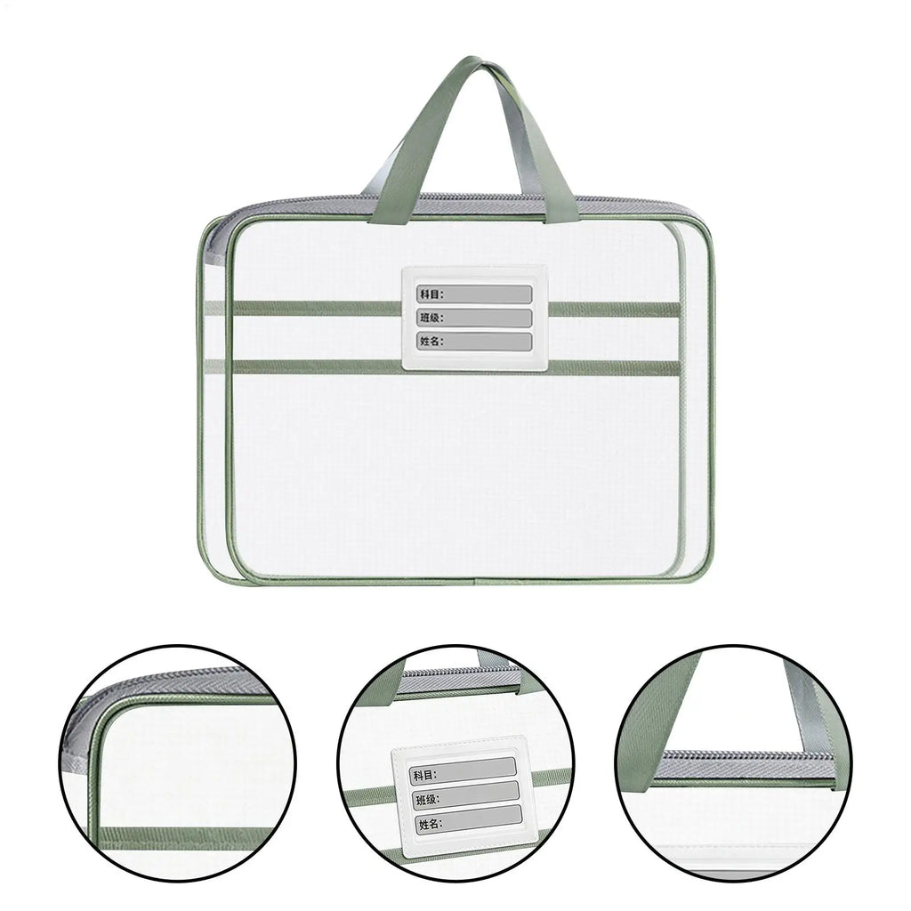 Double-Layer Mesh Zipper Organizer Bag | Large Capacity Document Organizer Bag PLUSH