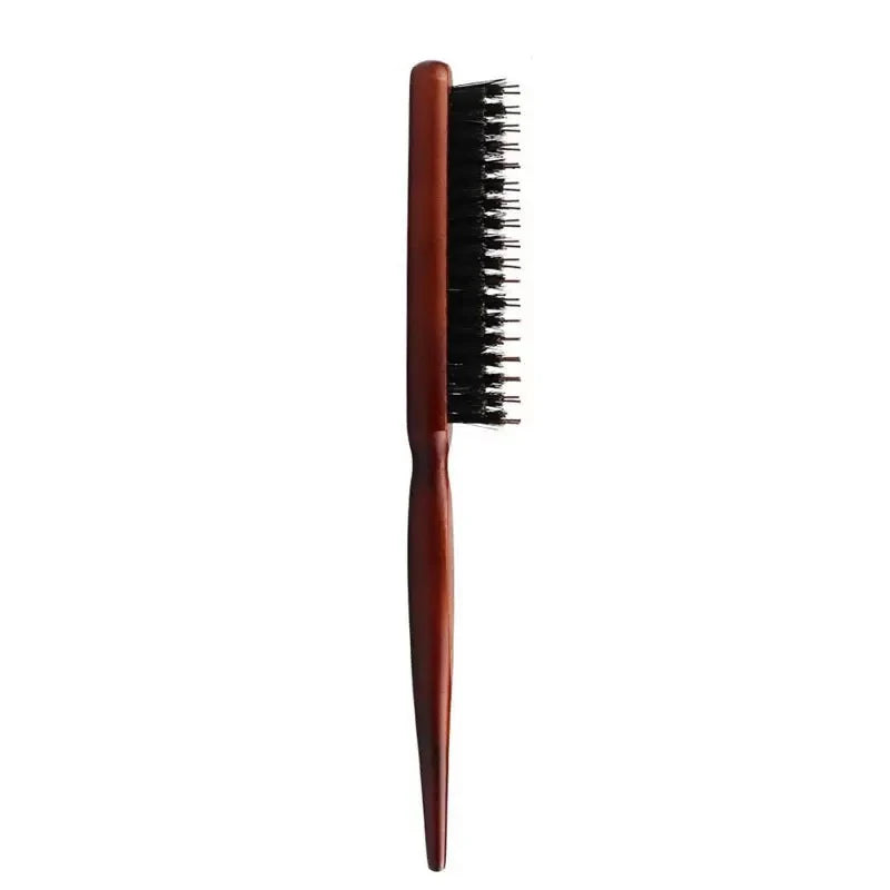 Wild Boar Bristle Hair Brush & Comb Set – Edge Control Styling Hair Brush Set PLUSH 1pcs-2