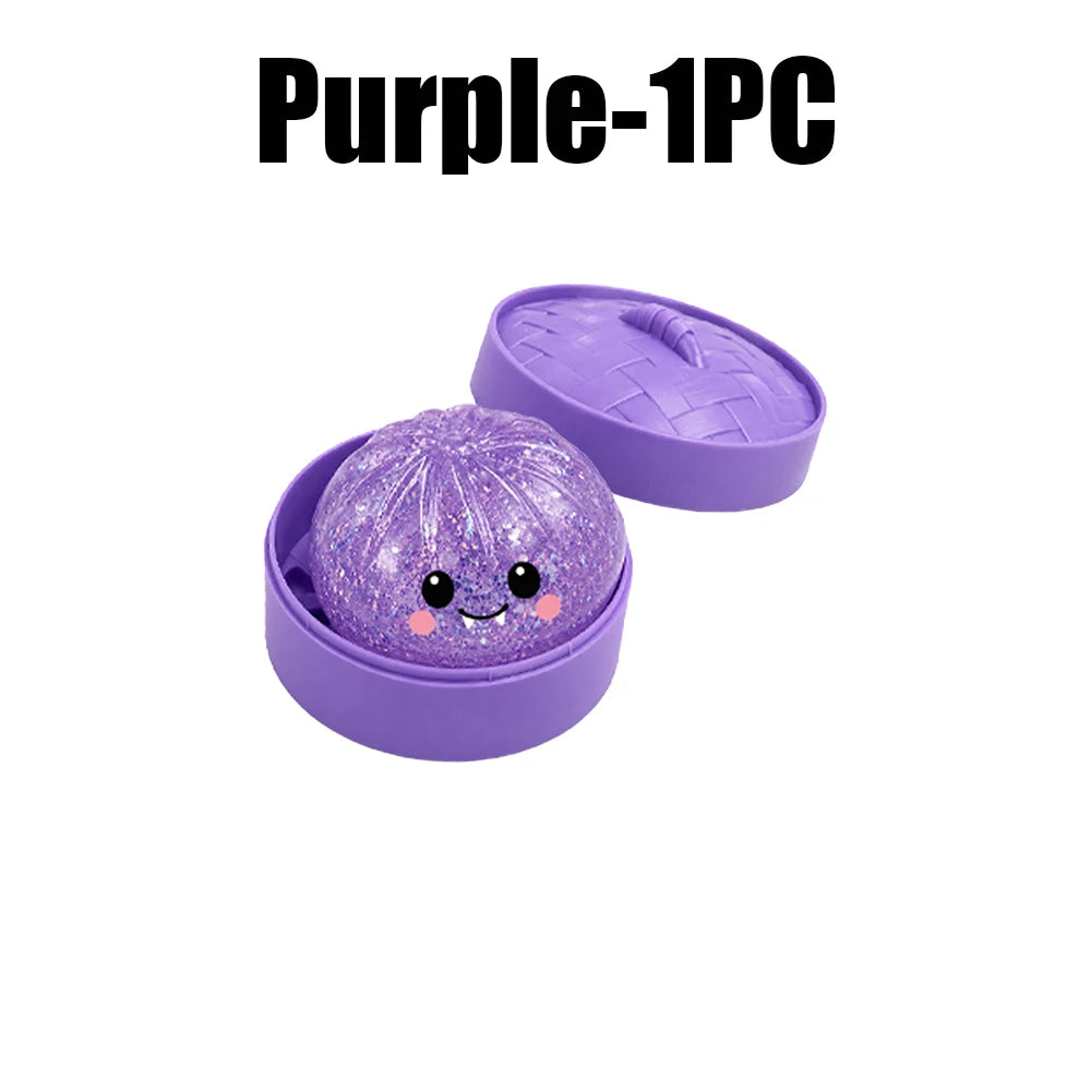 Halloween Squishy Bun Toy – Slow Rebound Spooky Gift Squishy Novelty Toy PLUSH Purple