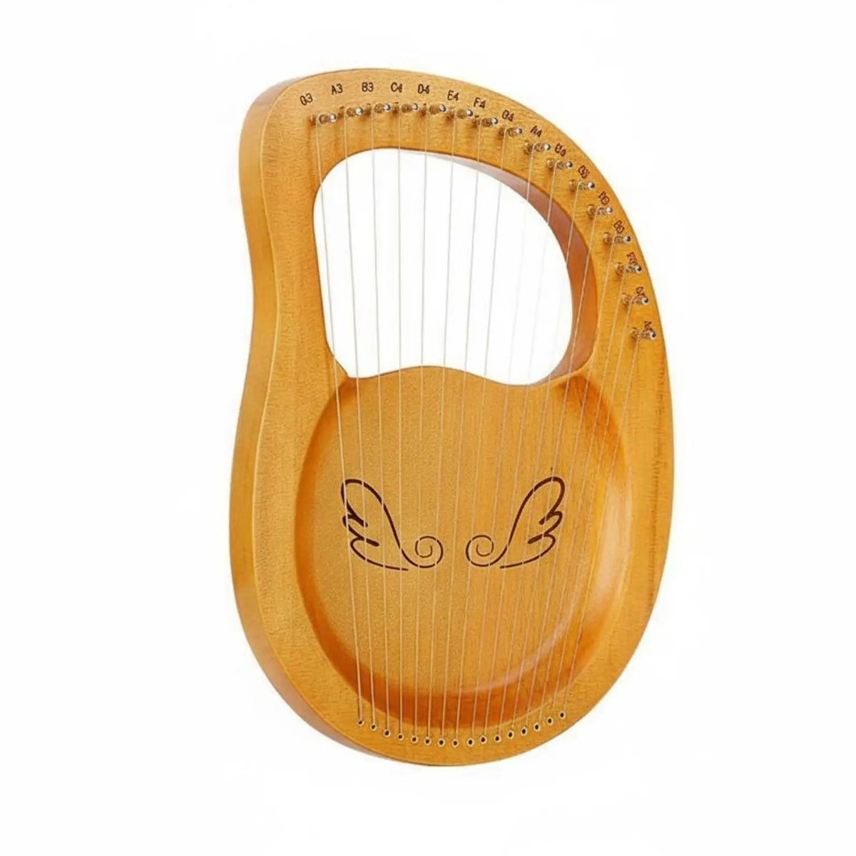 Spruce Wood Lyre Harp 19 String – Beginner Folk Instrument Lyre Harp PLUSH