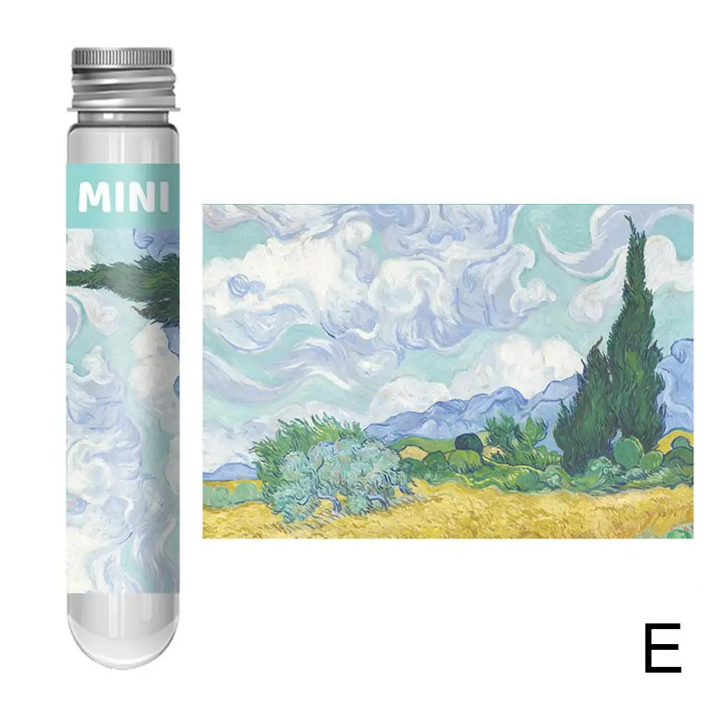 150pcs Van Gogh Starry Night Mini Jigsaw Puzzle in Test Tube Mini Jigsaw Puzzle PLUSH E