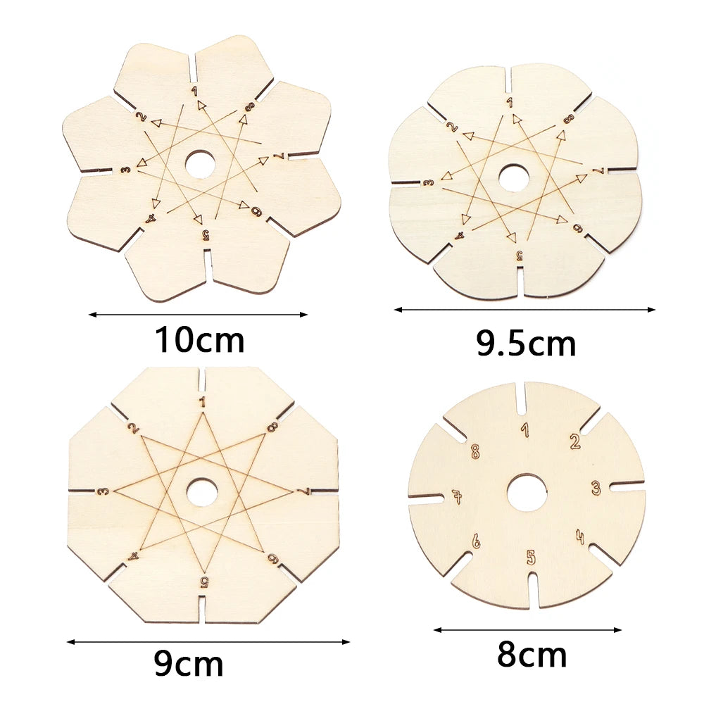 5pcs Round Wooden Bracelet Braiding Disc – DIY Jewelry Tool Jewelry Making Tool PLUSH