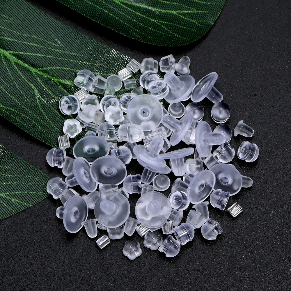 200-500pcs Silicone Earring Backs Stoppers – DIY Jewelry Making Earring Jewelry Findings PLUSH