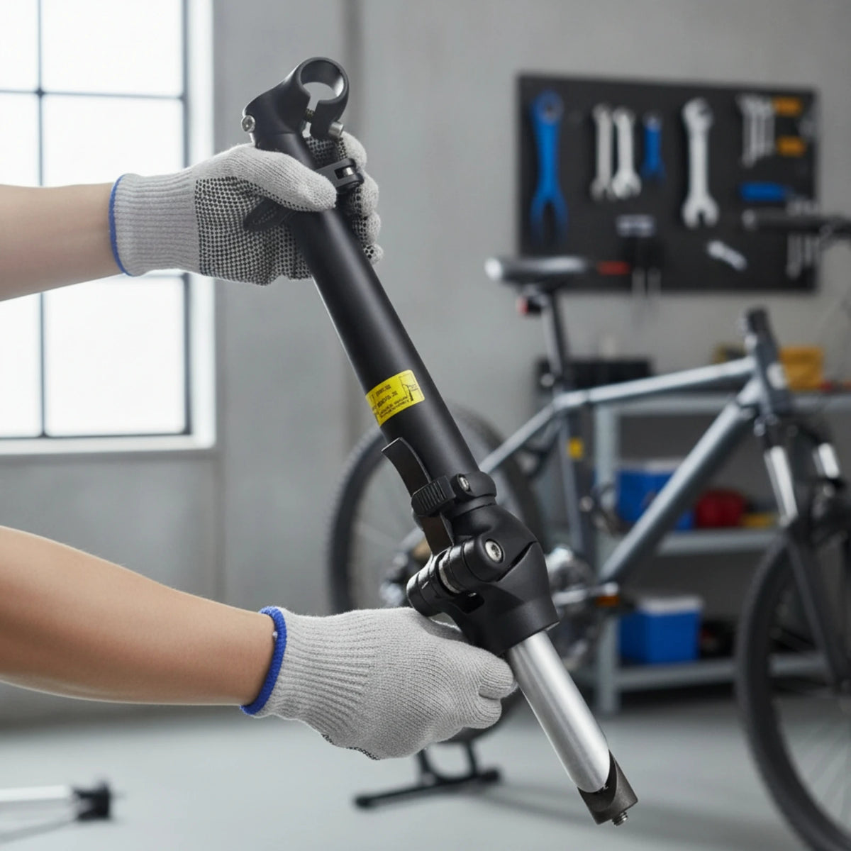 Folding Bike Stem Goose-Neck Adjustable | Aluminum Alloy Folding Bike Stem PLUSH