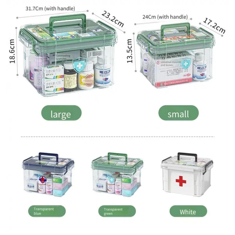 Large Family Medicine Organizer Box – Child-Safe Storage Cabinet Medicine Storage Box PLUSH