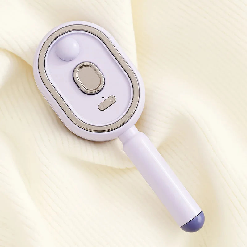 Nano Spray Electric Massage Comb | Air-Cushion Hair Brush Electric Hair Brush PLUSH Purple USB Type-C