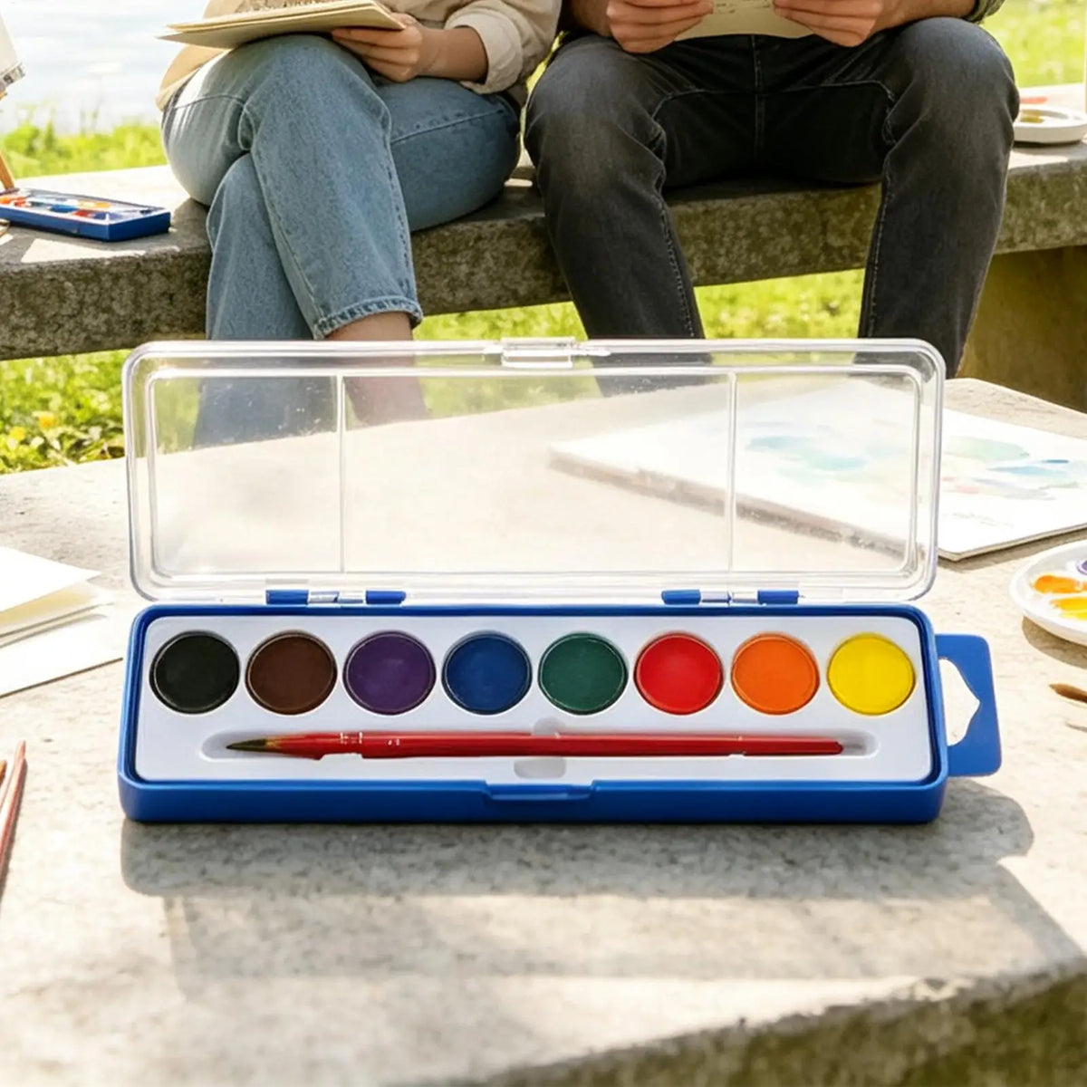 Washable Watercolor Paint Set 8 Colors – Kids & Adults Watercolor Paint Set PLUSH