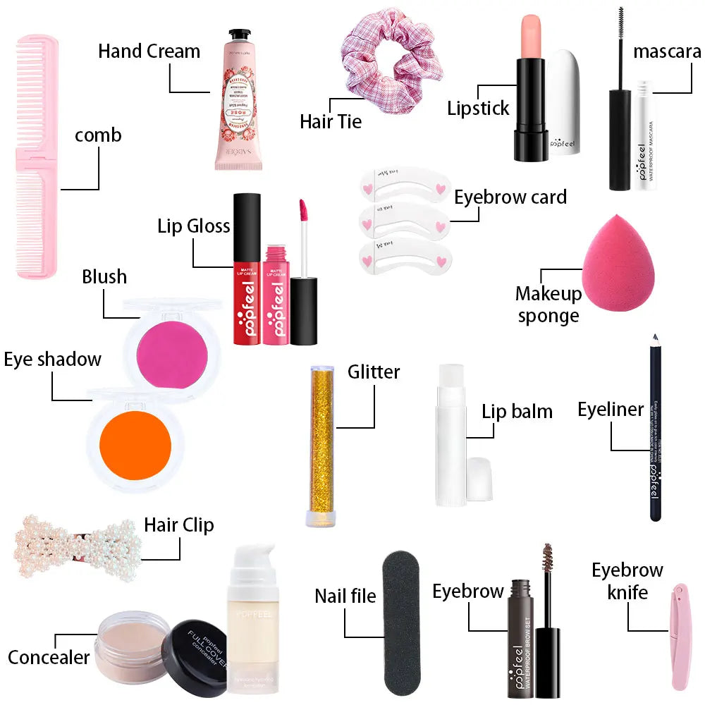 POPFEEL 20-Piece Surprise Gift Box Makeup Set for Girls Makeup Gift Set PLUSH