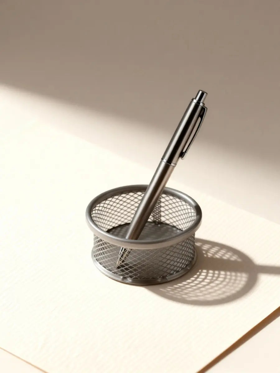 Metal Mesh Paper Clip Holder – Stackable Desktop Organizer Desktop Organizer PLUSH