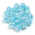 5pcs Transparent Round Resin Heart Sequin Beads – DIY Jewelry Resin Spacer Beads PLUSH Blue