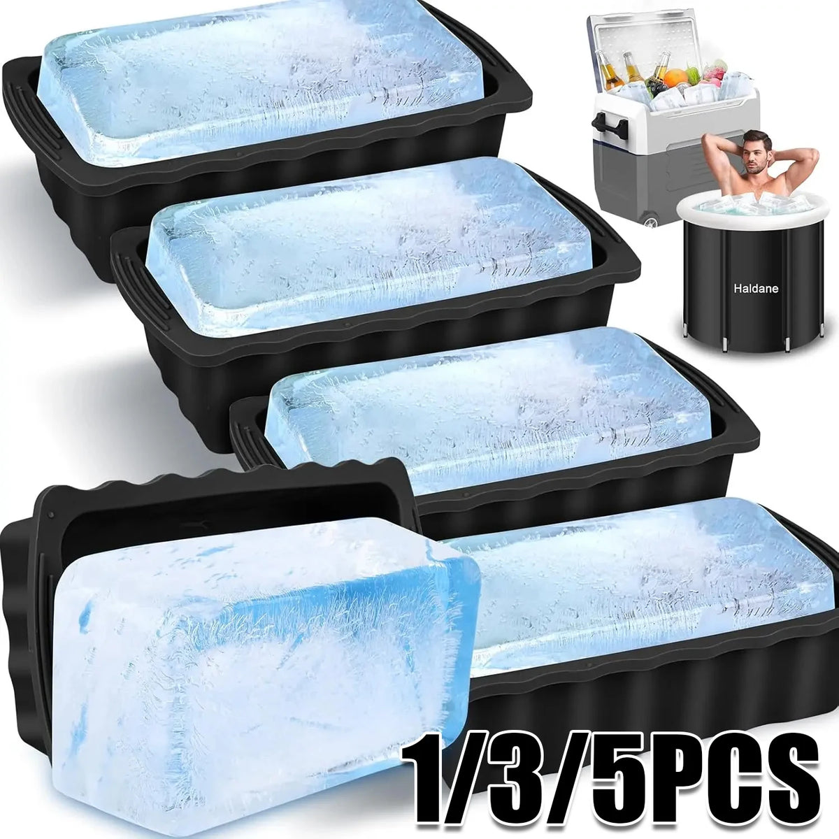Oversized Silicone Ice Cube Mold – Large Block Ice Tray Silicone Ice Mold PLUSH