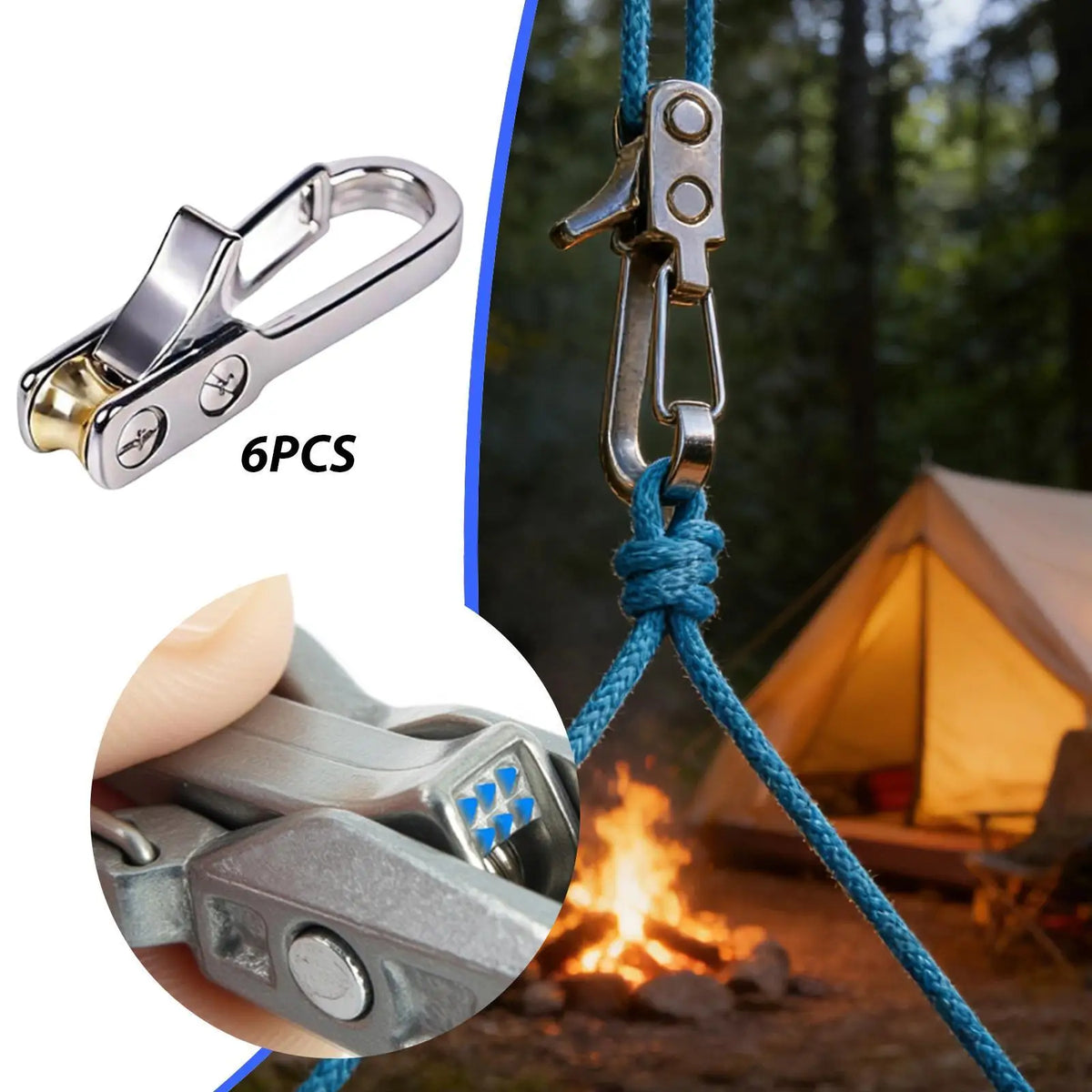 Tooyful Roller Tensioner – Zinc Alloy Rope Tightening Tool Rope Tensioner Tool PLUSH