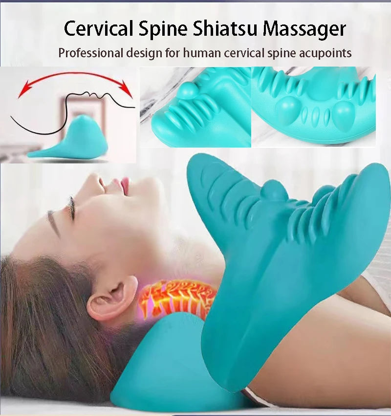 CAMMUO Portable Neck Massage Pillow – Ergonomic Cervical Support Neck Massage Pillow PLUSH