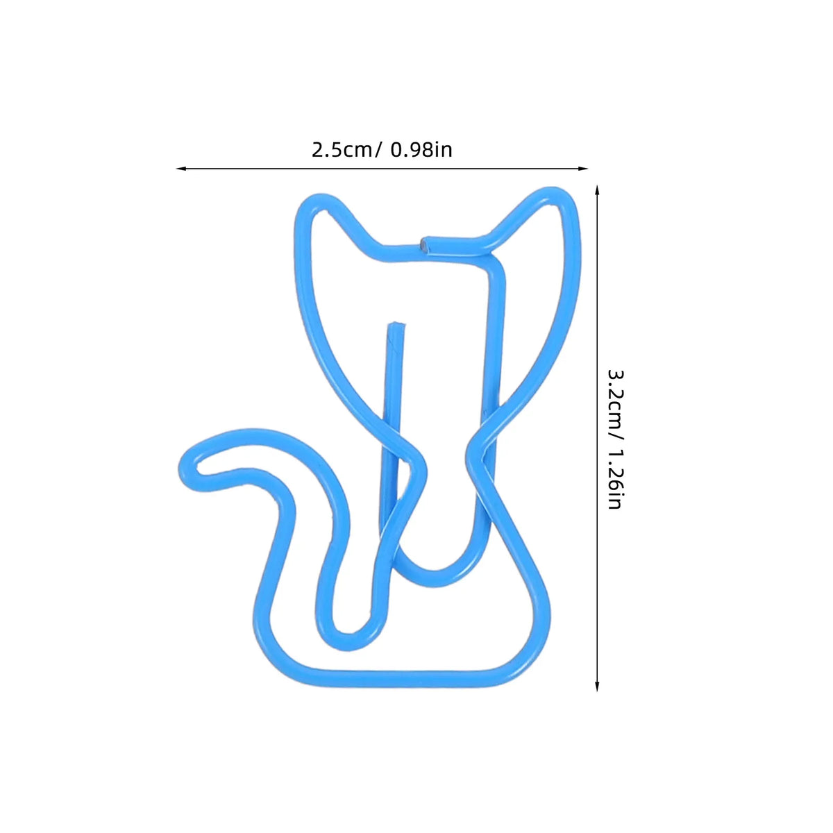 50pcs Cat-Shaped Metal Paper Clips & Bookmark Clips – Multicolor Decorative Paper Clips PLUSH