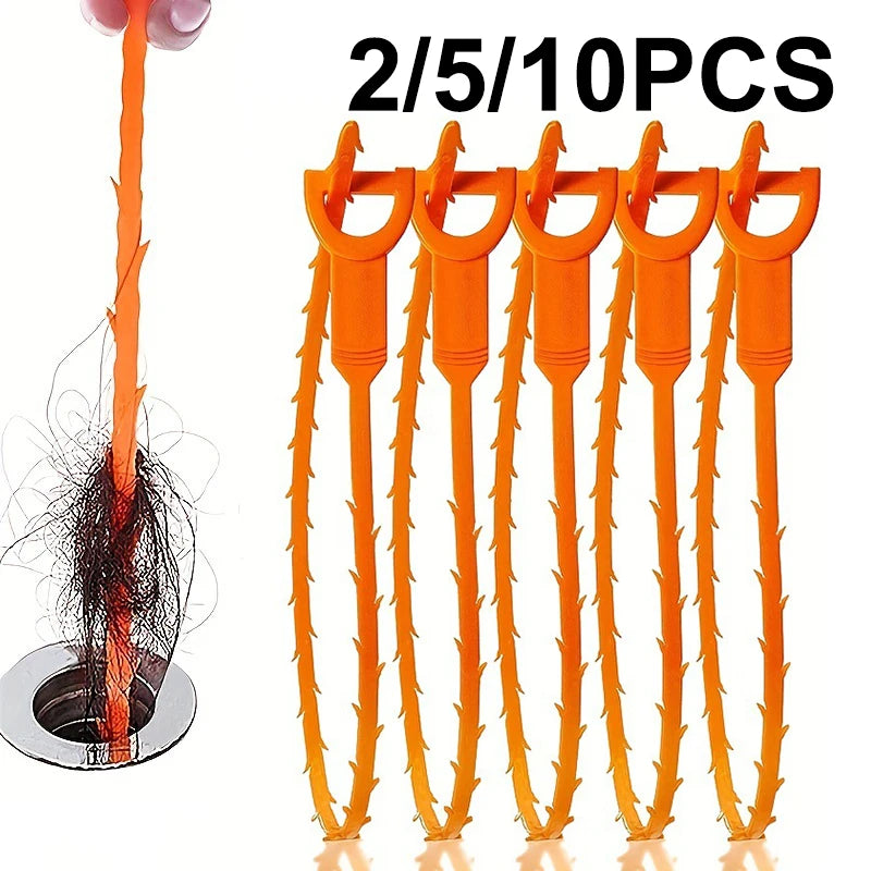 Drain Hair Catcher & Sewer Dredging Tool – 2/5/10pcs Drain Dredging Tool PLUSH
