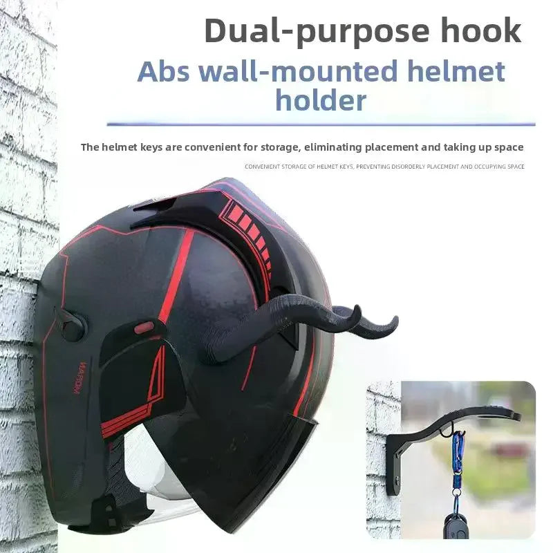 Wall Mount Helmet Hook Rack – Nylon Hanger 1-4 Pcs Wall Mount Hook Rack PLUSH