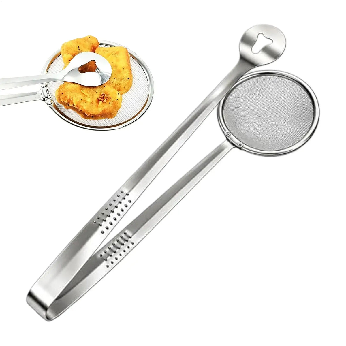 Stainless Steel Frying Strainer Tong | Oil Draining Clip Frying Strainer Tong PLUSH
