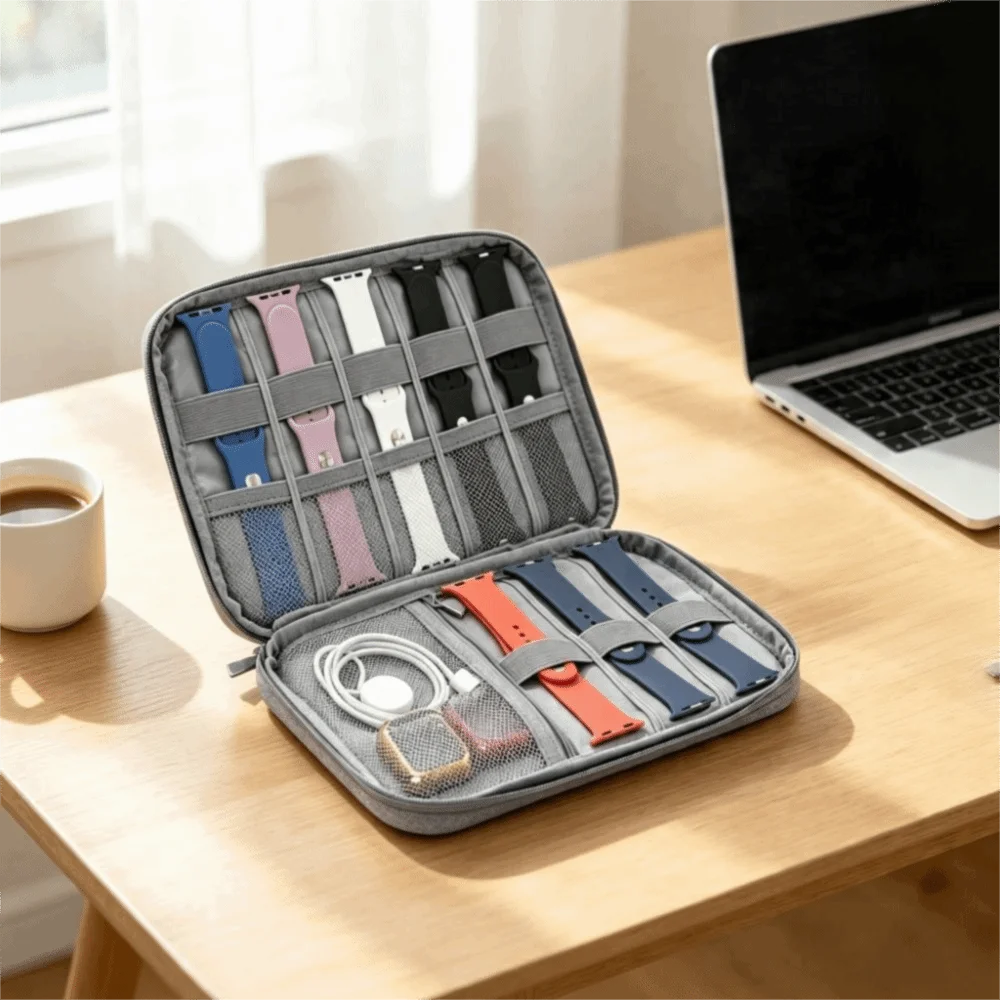 Large Capacity Watchband Storage Box & Cable Organizer Watch Band Organizer PLUSH