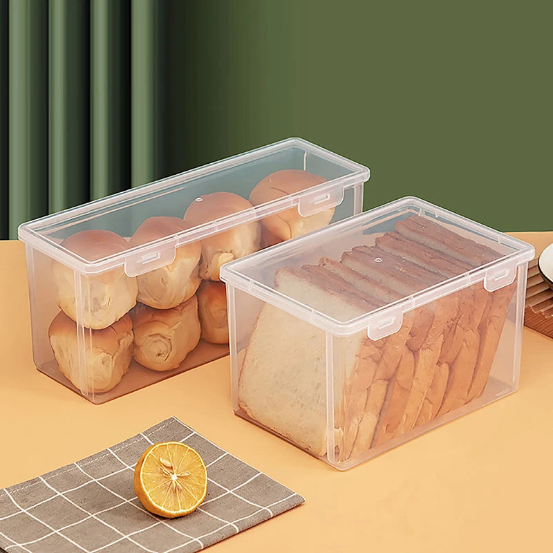 Airtight Bread Box – Clear Plastic Bread Storage Container Bread Storage Box PLUSH