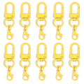 10pcs Multicolor Zinc Alloy Key Chain Lobster Clasp Split Key Rings Jewelry Findings PLUSH yellow