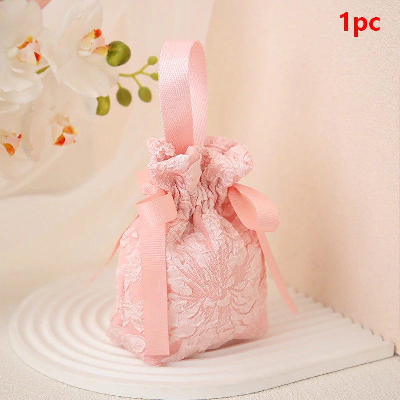 Fabric Tassel Drawstring Candy Bags – Wedding & Party Favors Party Favor Bag PLUSH Pink
