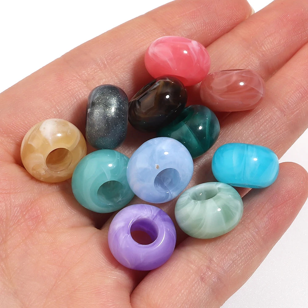30pcs Wheel Shape Large Hole Acrylic Spacer Beads – DIY Jewelry Acrylic Spacer Beads PLUSH