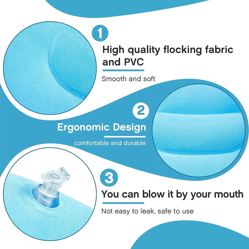 Inflatable Travel Pillow – Portable Neck & Lumbar Cushion Inflatable Travel Pillow PLUSH