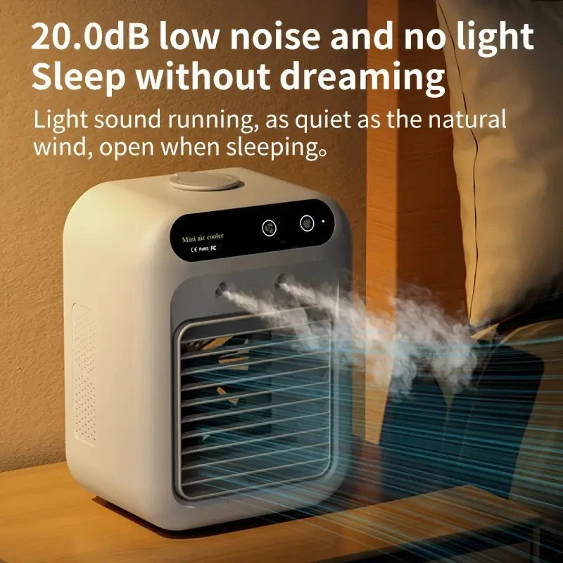 500ml USB Cooling Mist Fan – 9-Blade Silent Desk Fan USB Misting Fan PLUSH