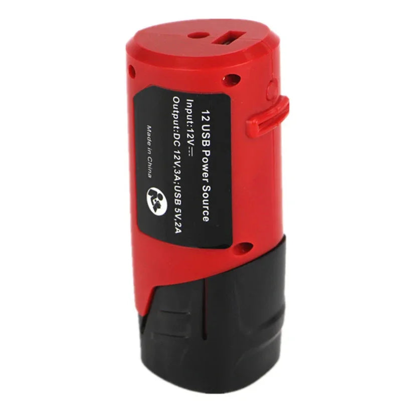 USB Adapter for Milwaukee M12 12V Battery – Portable USB Charger Battery USB Adapter PLUSH China Mainland M 12 adapter
