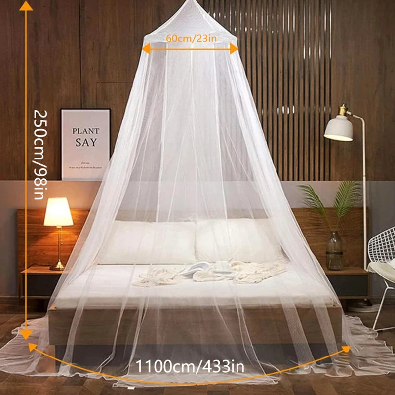 Large Dome Bed Canopy Mosquito Net – Hanging Mesh Tent Bed Canopy Net PLUSH