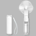 Portable USB Rechargeable Foldable Mini Handheld Fan – 3 Speed Handheld Portable Fan PLUSH White