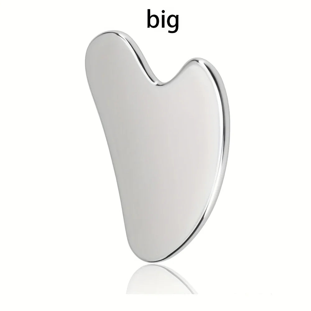 Stainless Steel Facial Roller & Gua Sha Massage Tool Set Facial Massage Tool PLUSH Heart Shape