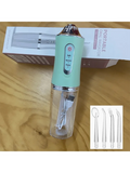 Electric Water Flosser – 3 Modes, 360° Nozzle, Rechargeable Electric Water Flosser PLUSH Green USB Type-C