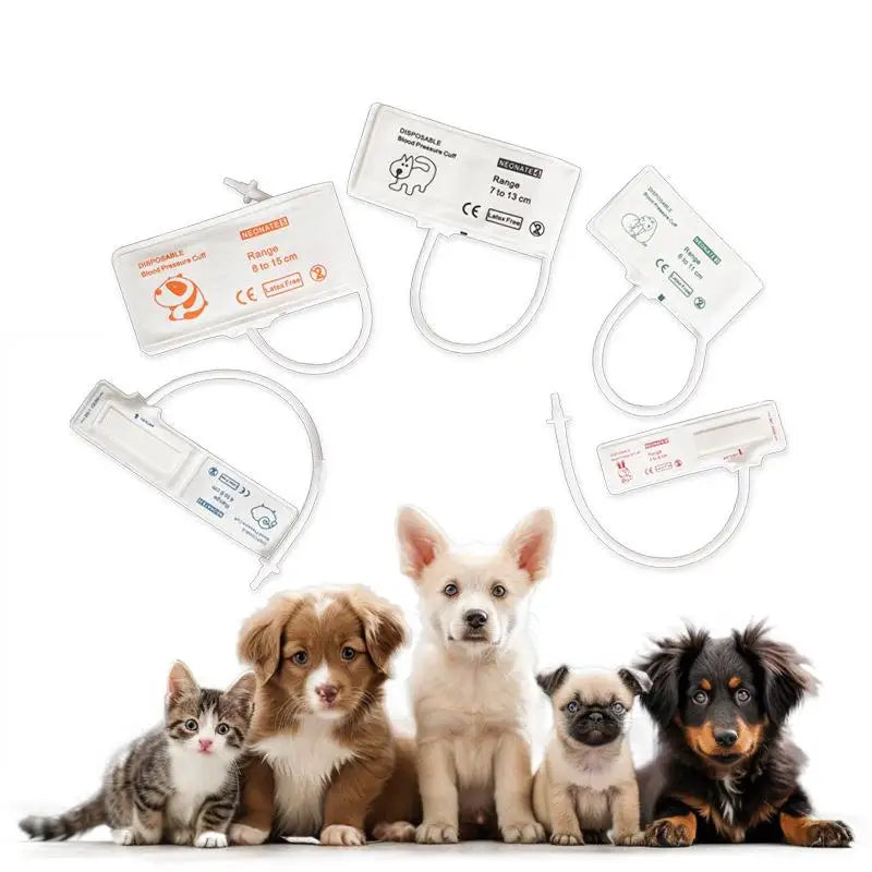 Disposable Pet Blood Pressure Cuff – Latex-Free, 5 Sizes Veterinary Pet Cuff PLUSH
