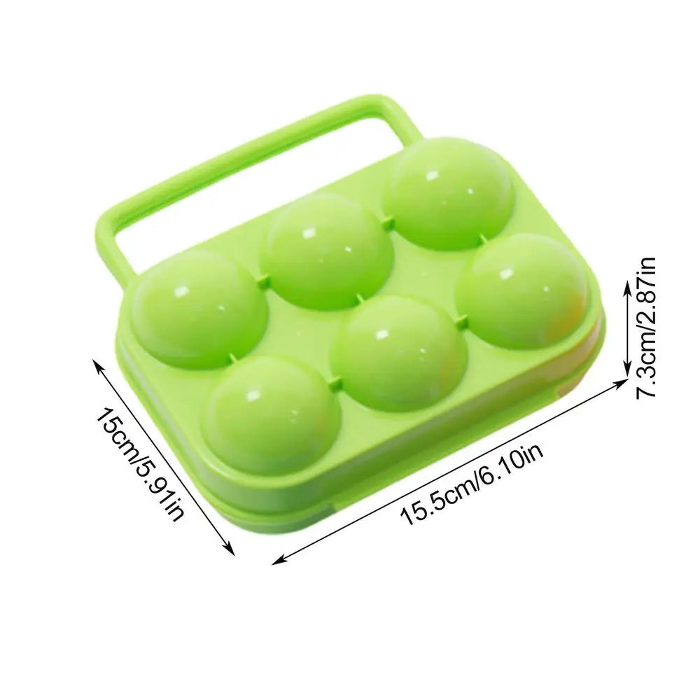 Camping Egg Holder Case – 2/4/6/12 Grid Portable Storage Box Egg Storage Container PLUSH 6 Random color