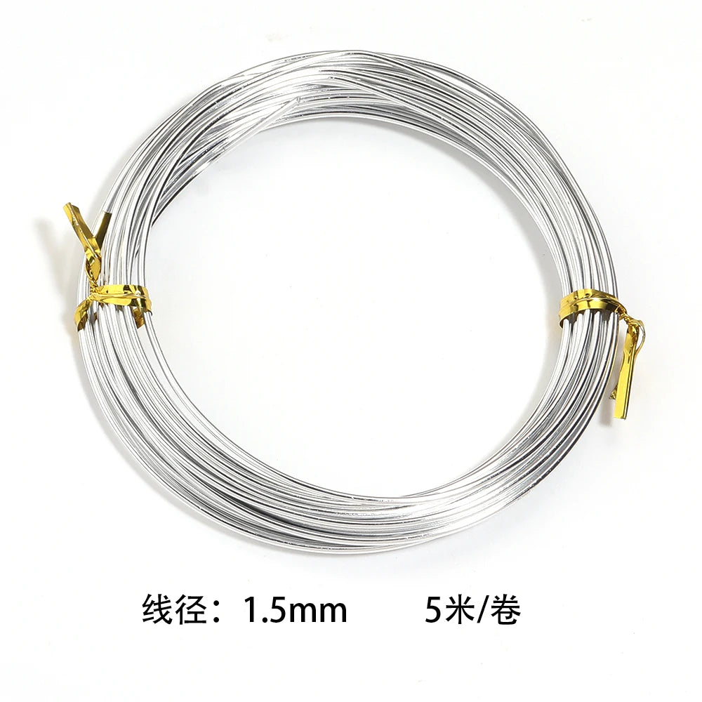 Silver Anodized Aluminum Wire Coil – DIY Jewelry & Crafts Jewelry Craft Wire PLUSH 1.5mm 5meters