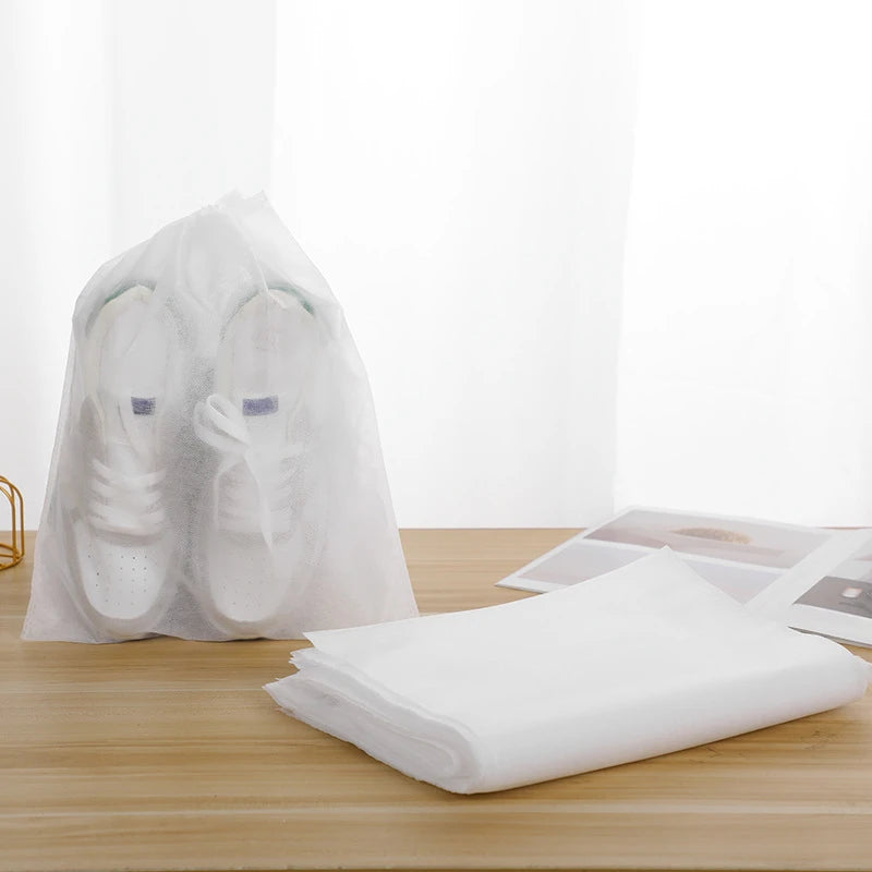 Non-Woven Drawstring Shoe Bags – Dustproof Travel Storage 20/50/100 Shoe Storage Bags PLUSH