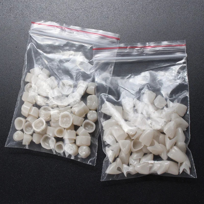 60pcs Resin Temporary Dental Crowns – Anterior & Molar Teeth Temporary Dental Crown PLUSH