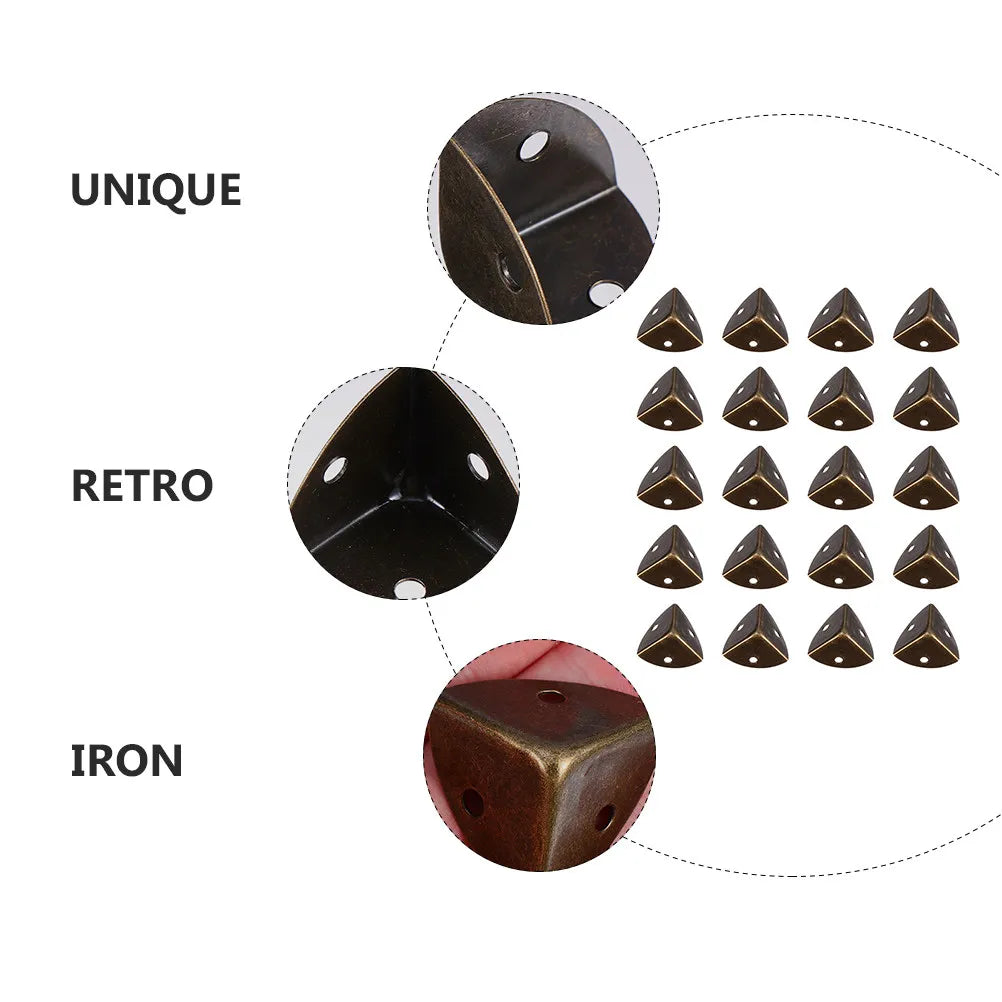 Vintage Metal Corner Protectors – Iron Edge Guards for Boxes Corner Guard Hardware PLUSH